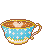 Blue and gold teacup