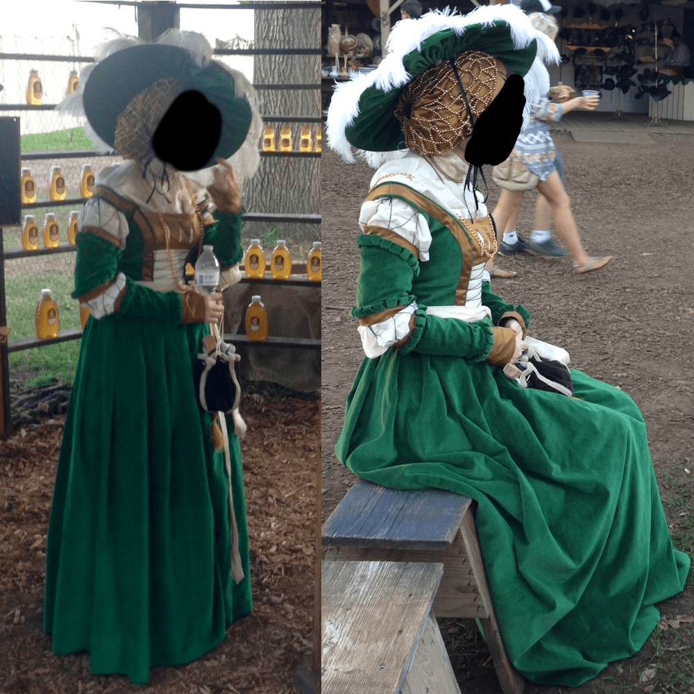 Green 16th century German dress